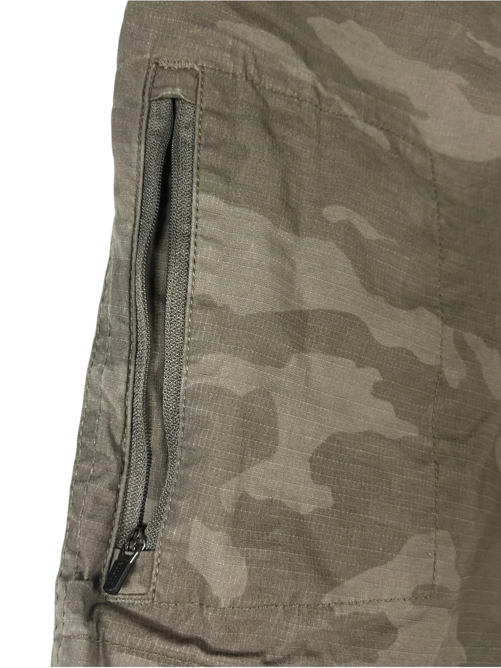 Vuori Men's S Ripstop Climber Short Gray Camo Hiking Outdoor Shorts Drawstring
